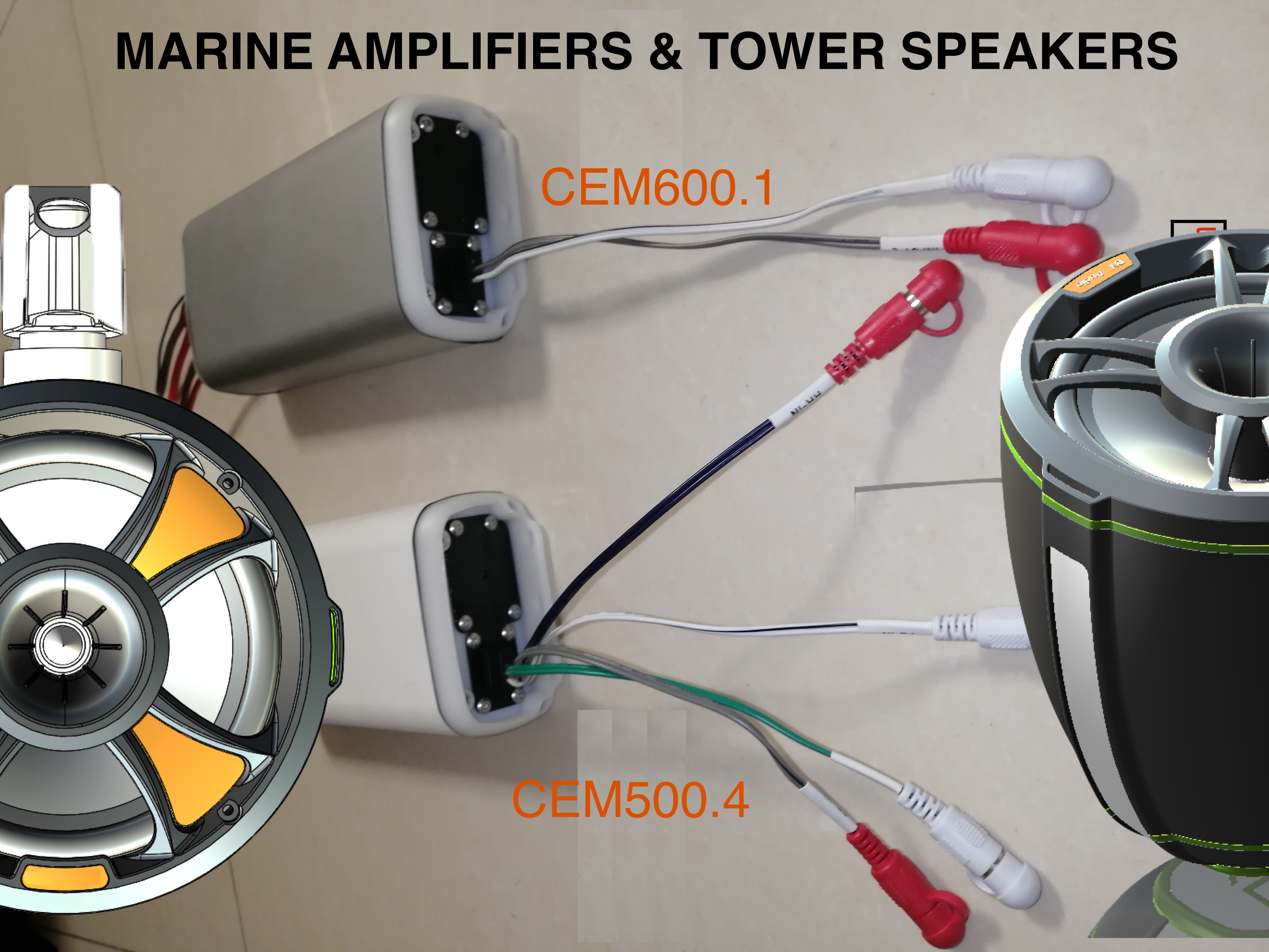 Marine Bluetooth Audio system - Marine receiver/amplifier