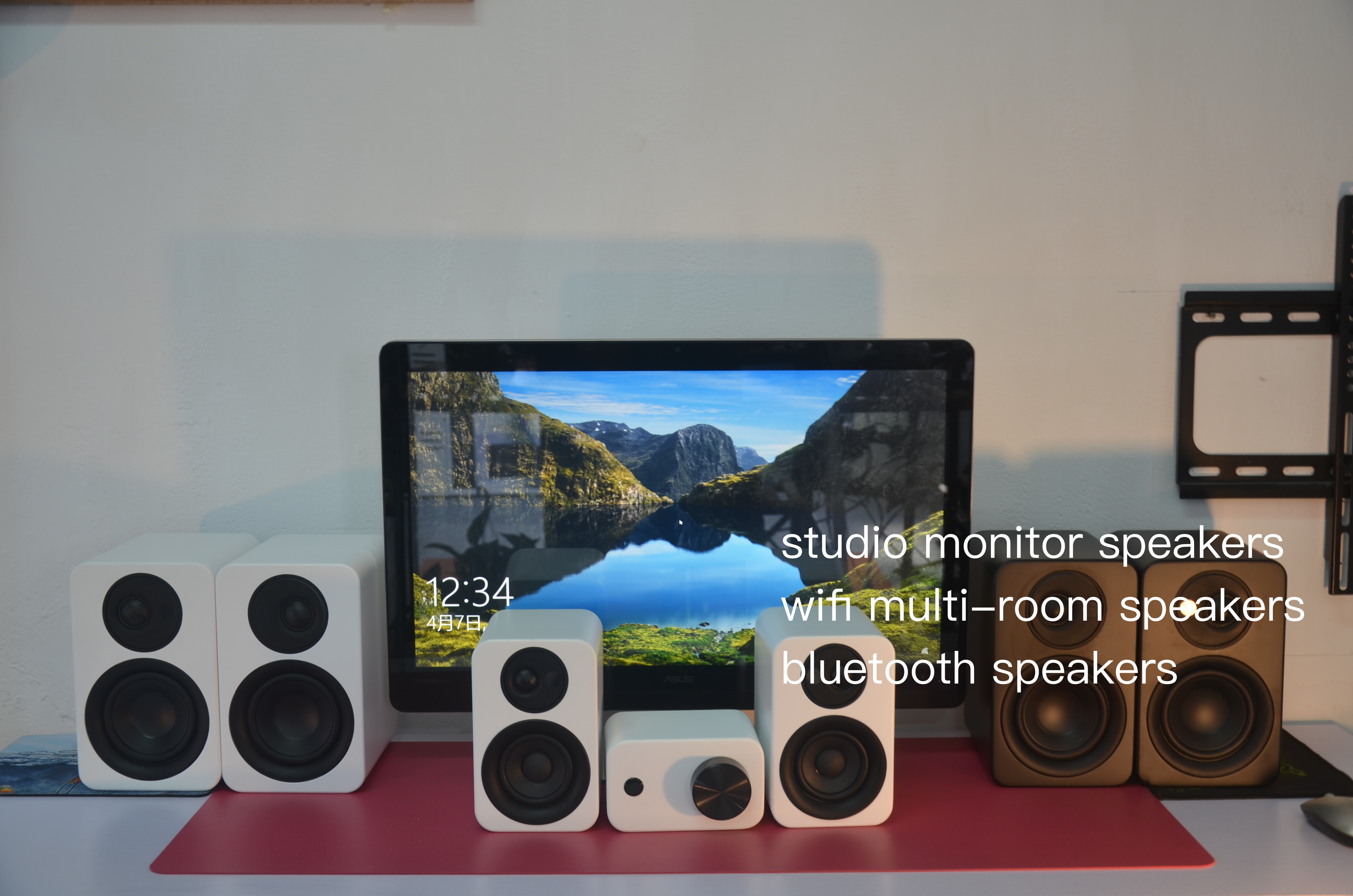 Active speakers-5 inch stereo bluetooth studio monitor speaker